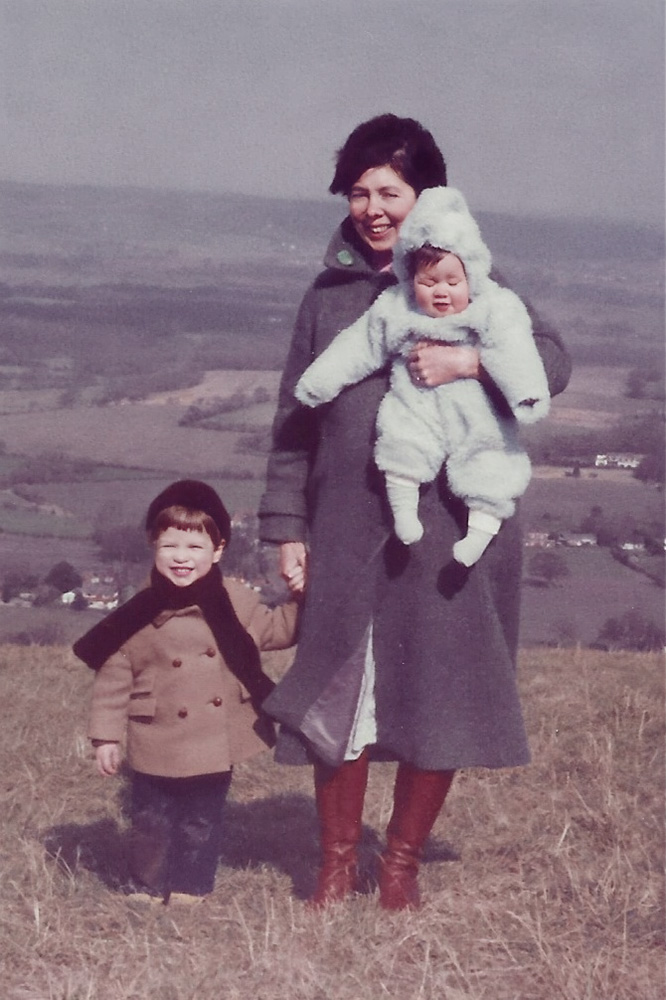 Ros Price, David and Karen are pictured in a family photo from the early 1980s.